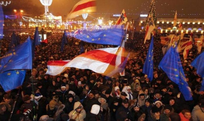 Митинг белорусских националистов