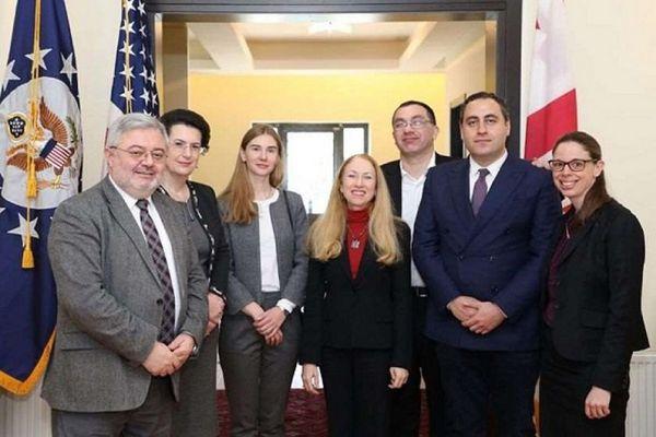 Лидеры грузинской оппозиции на приёме у посла США в Грузии