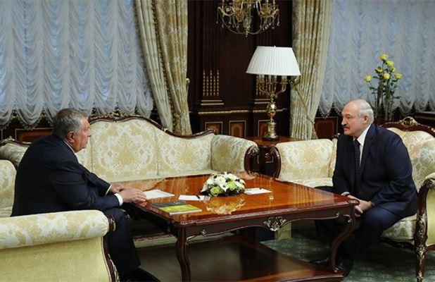 Встреча президента Беларуси Александра Лукашенко и главы «Роснефти» Игоря Сечина