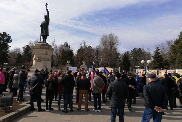 Антироссийский митинг блока Unirea в Кишинёве