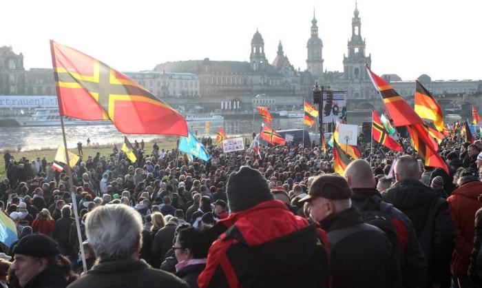 Митинг правых в Германии