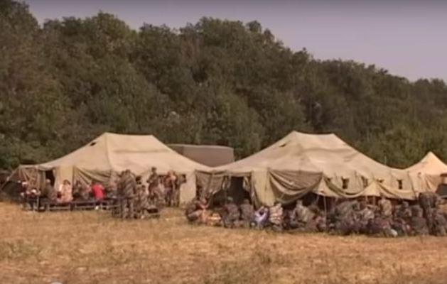 Палаточный лагерь для украинских военных в Ростовской области, лето 2014 года