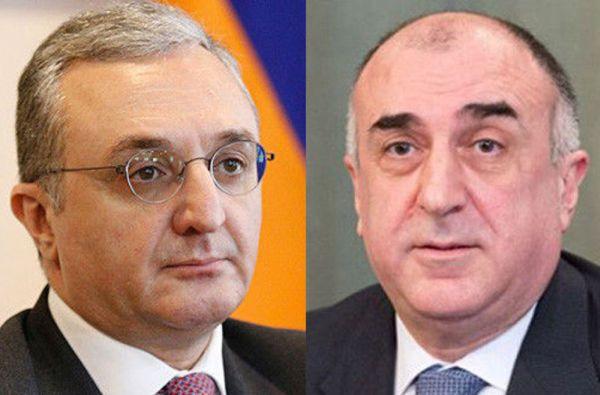 Главы МИД Армении Зограб Мнацаканян и Азербайджана Эльмар Мамедъяров