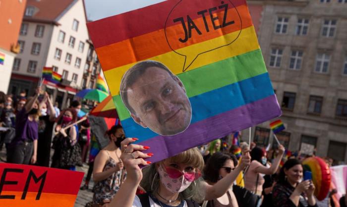 Демонстрация геев и лесбиянок в Польше
