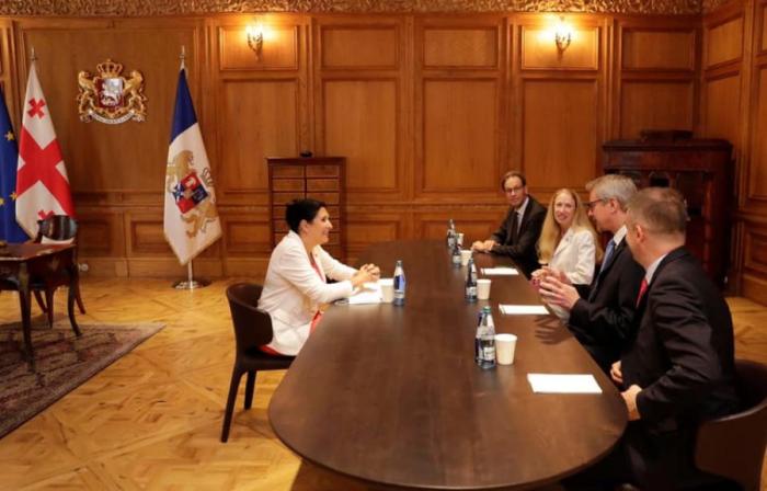 Встреча западных дипломатов с президентом Грузии Саломе Зурабишвили