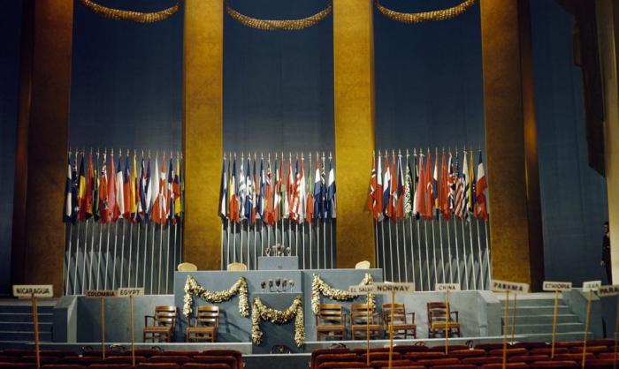 Зал Конференции в Сан-Франциско (1945), по итогам которой была учреждена ООН
