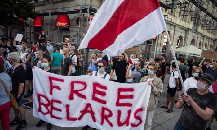 Протесты в поддержку участников массовых беспорядков в Белоруссии
