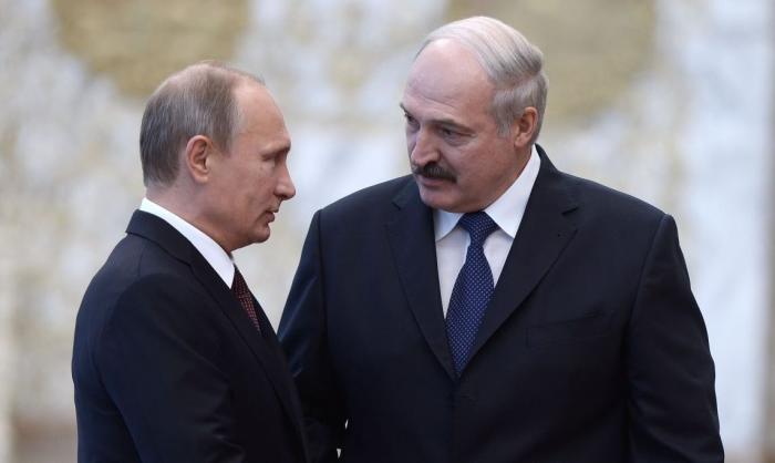 Президенты России Владимир Путин и Белоруссии Александр Лукашенко
