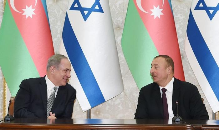 Президент Азербайджана Ильхам Алиев и премьер-министр Израиля Биньямин Нетаньяху