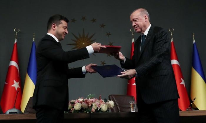 Президенты Украины и Турции Зеленский и Эрдоган