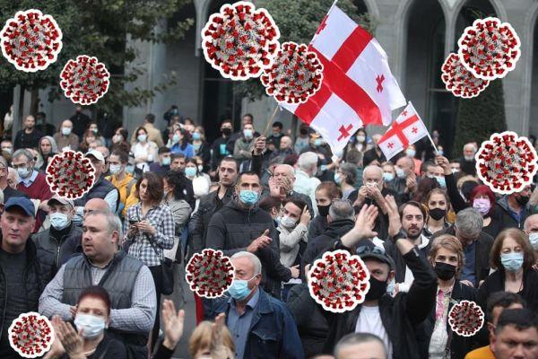 Грузия митингует – больных covid-19 всё больше