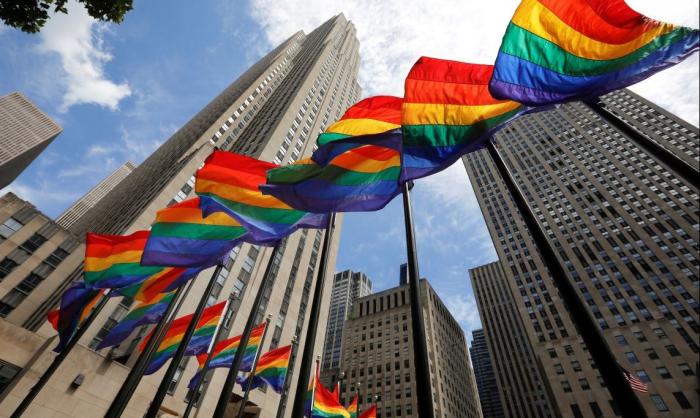 Флаги ЛГБТ на Манхэттэне