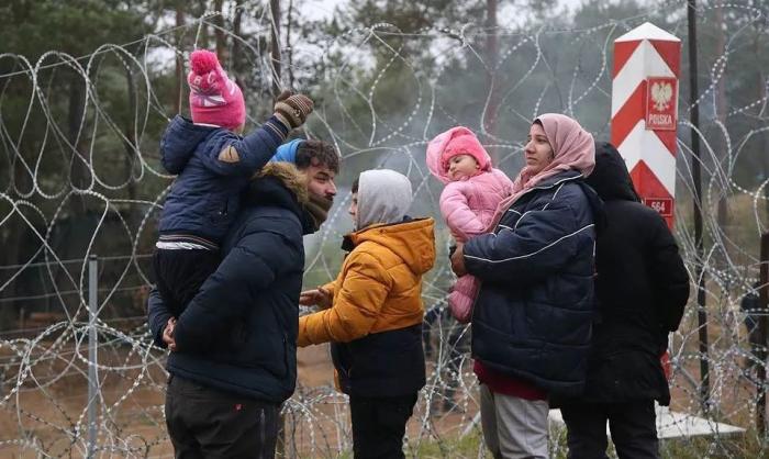 Мигранты на белорусско-польской границы