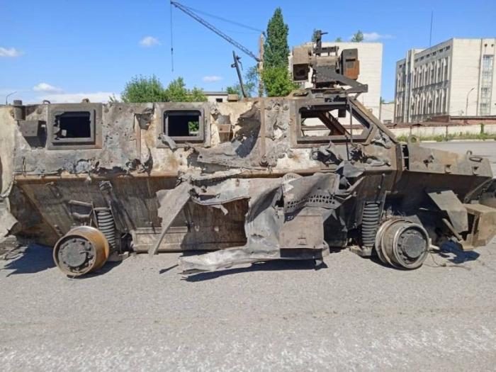Уничтоженный на Донбассе переданный Австралией Украине броневик Bushmaster