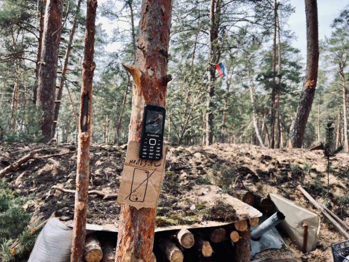 В лесах на линии Кременная-Сватово на позициях десантников.