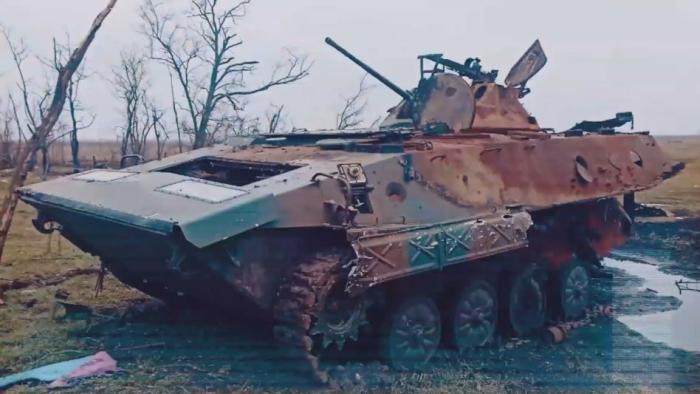 Ранее не задокументированная уничтоженная словенская БМП M80A24-й ОМБр ВСУ, предположительно, в Херсонской области