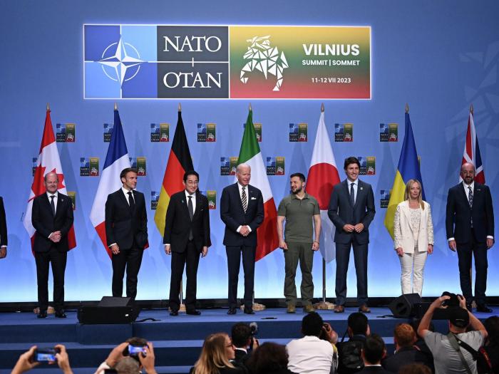 Фумио Кисида на саммите НАТО в Вильнюсе
