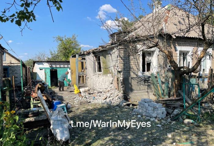 Последствия обстрела Ясиноватой из РСЗО «Град»