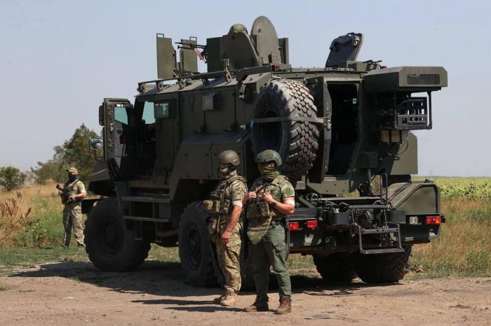 Группа охранения и сопровождения тыловых колонн 58-й армии в Запорожской области