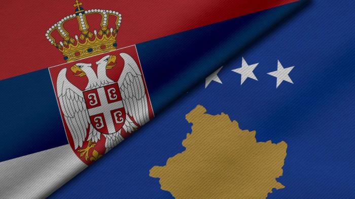 Флаги Сербии и Косово