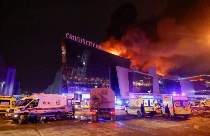 пожар в «Крокус Сити Холл» в результате теракта 22 марта 2024 г.
