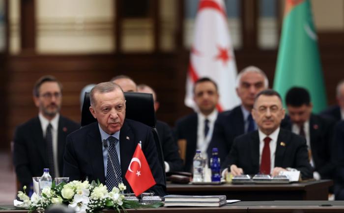 Президент Турции Реджеп Эрдоган на заседании Организации тюркских государств