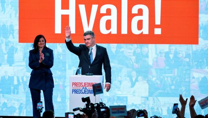 Президент Хорватии Зоран Миланович выиграл очередные президентские выборы с разгромным счётом, набрав 74% голосов.
