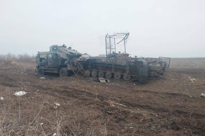 уничтоженные украинские «Козак-2М1» и БМП-1 на Покровском направлении, источник – Телеграм-канал Повёрнутые на войне