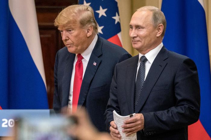 Президенты России и США Владимир Путин и Дональд Трамп