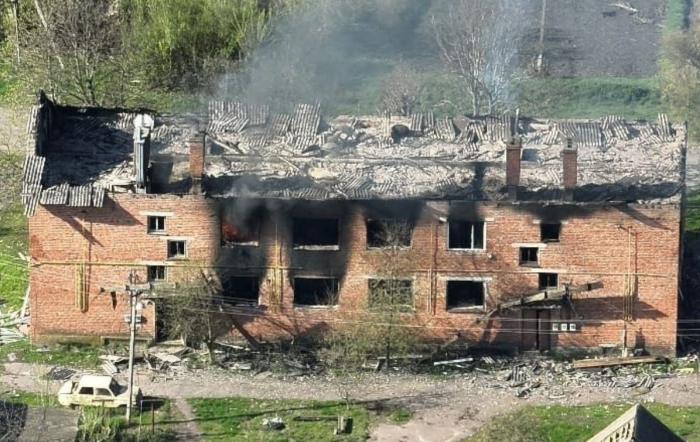 последствия ударов РСЗО по ПВД ВСУ в Мирополье Сумской области