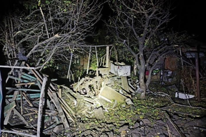 вражеский БПЛА вчера ночью упал в южной части Луганска, источник Телеграм-канал Русский Легион