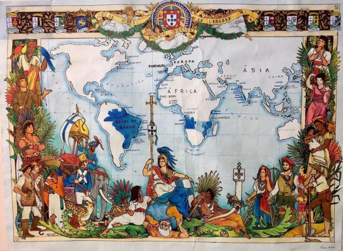 На пике своего расцвета португальская колониальная империя раскинулась от Южной Америки (Бразилия) и Африки (Кабо-Верде, Мозамбик, Ангола, Гвинея-Бисау) до Азии (китайский Макао, индийский Гоа) и почти до Австралии (Восточный Тимор).