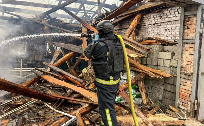 Великий Бурлук Харьковской области, последствия удара Гераней, источник Телеграм-канал Хроники Гераней