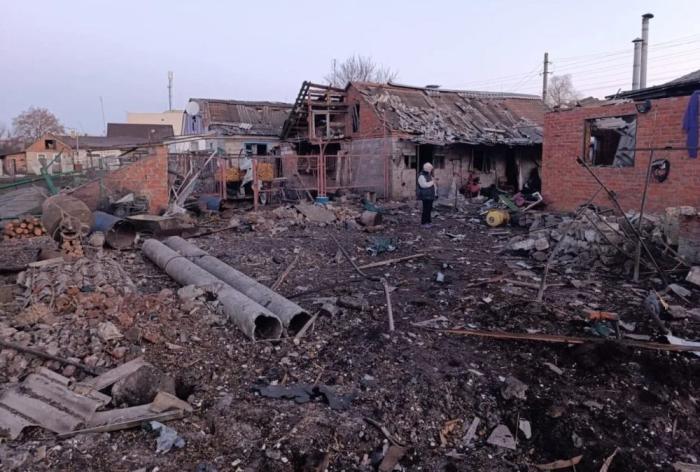 последствия удара Герани в Золочеве Харьковской области, источник сообщество Хроники Гераней в мессенджере МАХ