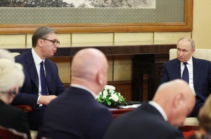 Переговоры Алпександара Вучича с Владимиром Путины в Кремле в 2025 году