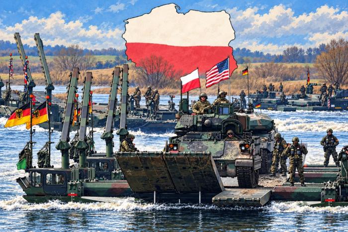 Военные приготовления на границе Польши и России в Калининградской области