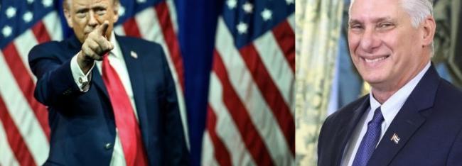 Президенты США и Кубы Дональд Трамп и Мигель Диас-Канель