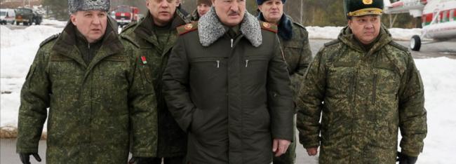 А. Лукашенко на границе с Украиной