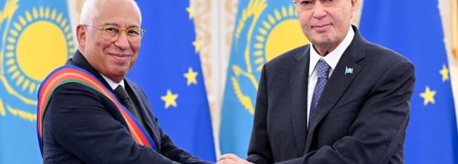 Президент Казахстана Касым-Жомарт Токаев и глава европейской дипломатии Антониу Кошта