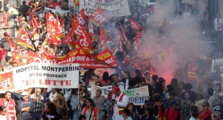 Протестные акции профсоюзов во Франции