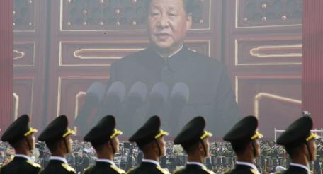 Председатель КНР Си Цзиньпин на военном парада в честь 70-летия Китайской Народной Республики