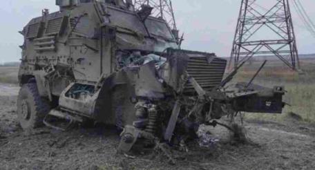 Уничтоженный бронеавтомобиль International MaxxPro ВСУ