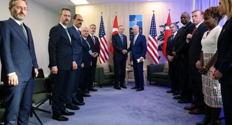 Переговоры Эрдогана и Байдена в Вильнюсе