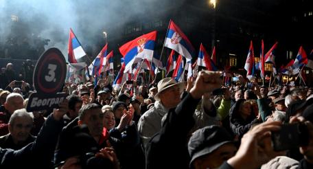 Оппозиционный митинг в Белграде
