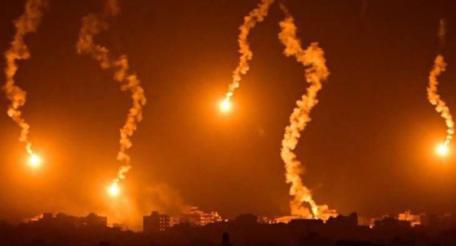 Город Рафах в Газе под атакой