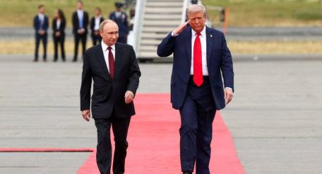 Владимир Путин и Дональд Трамп на Аляске