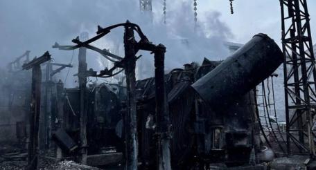 Одесская область – подстанция, уничтоженная накануне в ходе ночного удара. По цели отработали сразу несколько «Гераней», источник Телеграм-канал Военкор Котенок