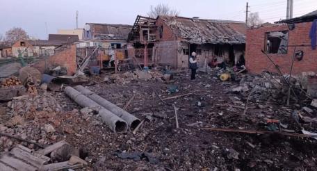 последствия удара Герани в Золочеве Харьковской области, источник сообщество Хроники Гераней в мессенджере МАХ