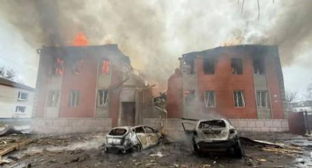 Черниговская область, Новгород-Северский. Здесь прилетело по зданию налоговой инспекции, источник сообщество Оперативные Сводки в мессенджере МАХ