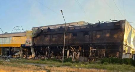 ВСУ накануне ударили по супермаркету «Мера» в Энергодаре, источник МАХ-канал Запорожский телеграф